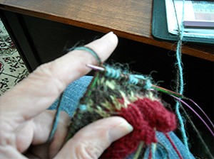 Sorry about the fuzzy picture...some of it's the yarn's fault :)